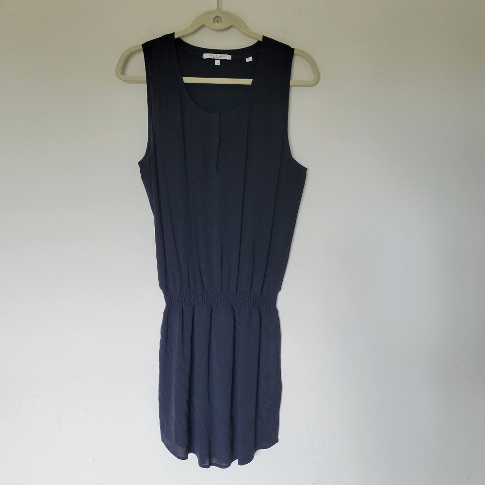 Bella Luxx Silk Blend Mini Dress in Black‎